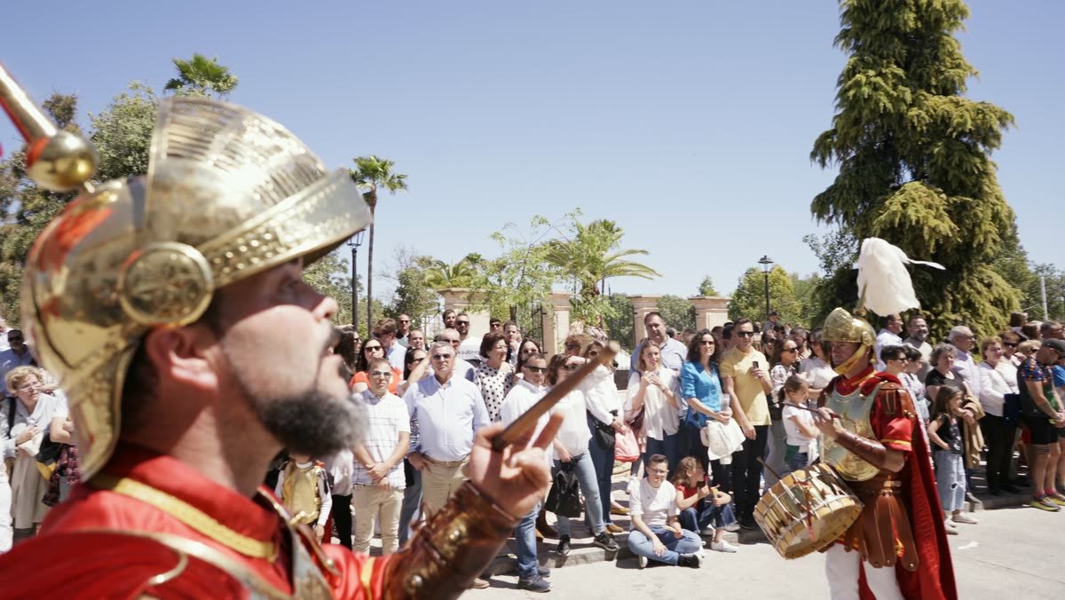 Romano de la Centuria con casco y penacho